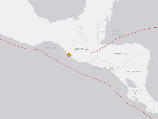 Fuerte sismo de magnitud 6 sacude Guatemala