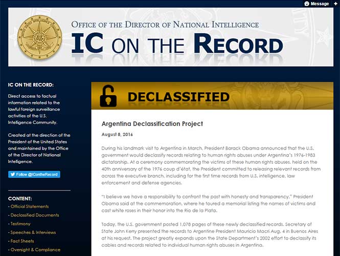EU publica documentos clasificados sobre la dictadura en Argentina