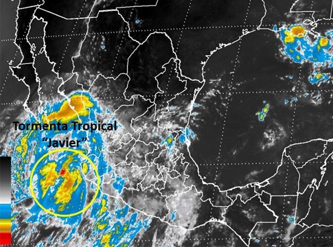 Se formó la Tormenta Tropical Javier, en el Océano Pacífico, frente a las costas de Jalisco y Colima