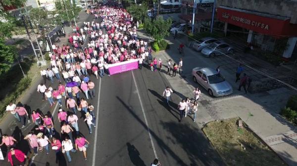 Así fue la marcha contra el cáncer de mama