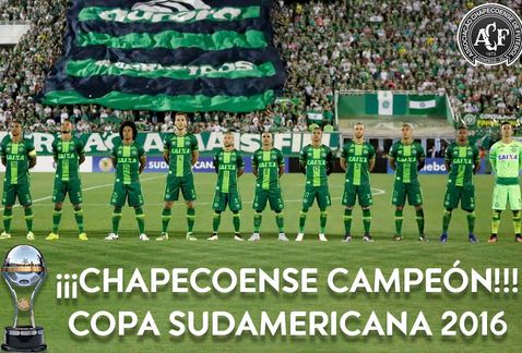 Otorgan título de Copa Sudamericana al Chapecoense