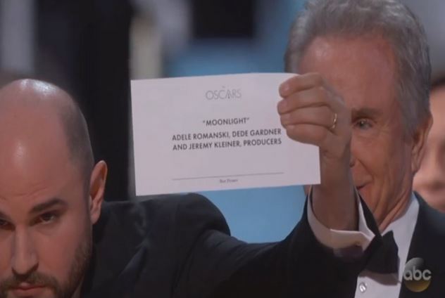 No ganó “La La Land“, sino “Moonlight“: el error más clamoroso de los Oscar en la historia