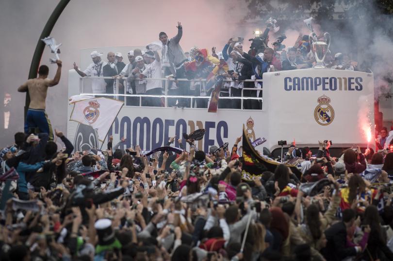 Los Merengues festejan la Liga en la Comunidad de Madrid