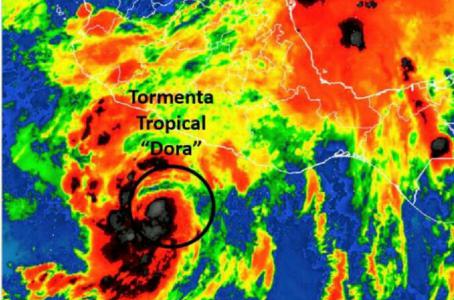 Tormenta Dora se convertiría en huracán frente al Pacífico