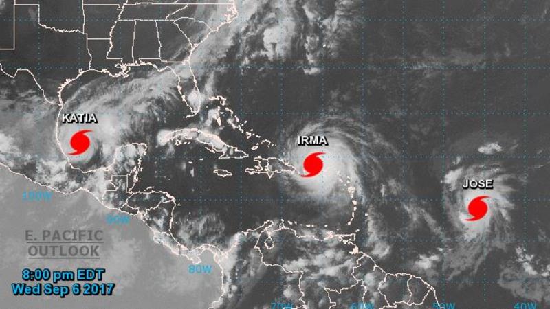 Tres huracanes en el Atlántico: José, Katia e Irma se fortalecen