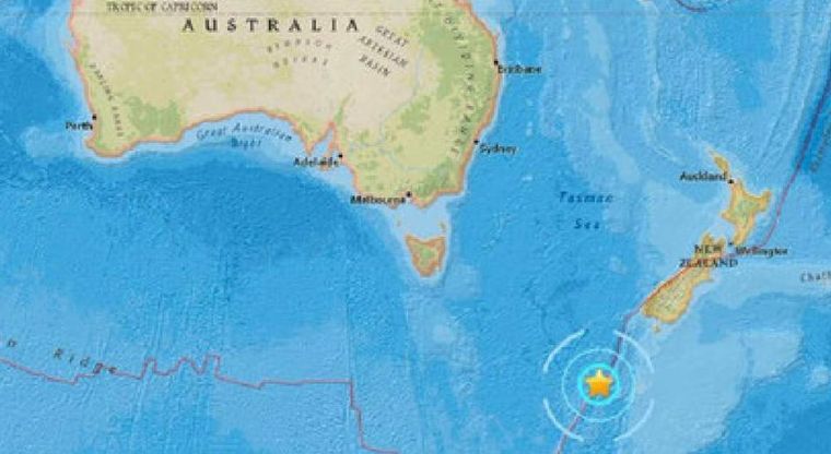 Terremoto de magnitud 6,1 sacude aguas de Nueva Zelanda