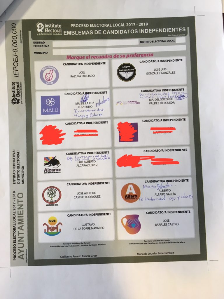 Luis Alberto Alcaraz autorizó el emblema  que lo representará en la boleta electoral