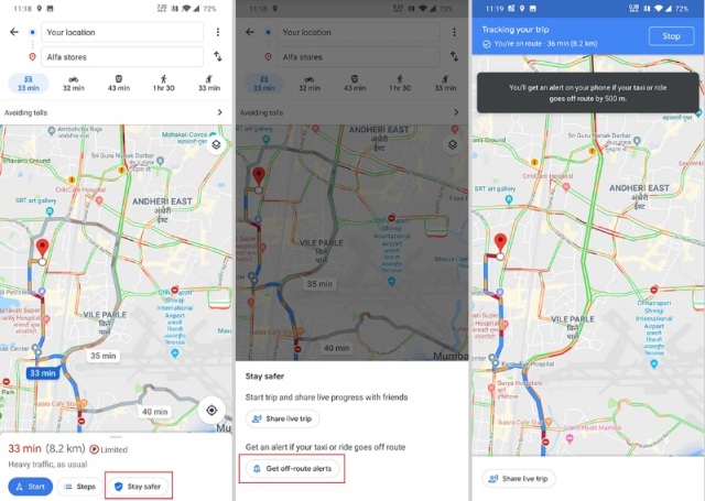 Google Maps avisará si tu taxi tomó una ruta mala para cobrarte más
