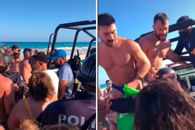 Policías de Tulum detienen a pareja gay por besarse en la playa