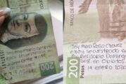 Encuentran billetes con mensaje de auxilio por presunto secuestro en Guadalajara