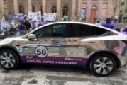 Con pipas de agua de Tesla, Adrián Esper ofrece modernizar servicios públicos en SLP