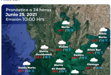 Prevén que “Enrique” traiga lluvias moderadas a fuertes en algunas zonas de Jalisco