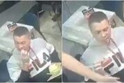 No deja de comer alitas mientras lo asaltan en NL. Ya es viral
