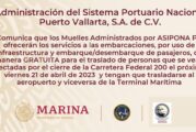 Ante el riesgo de bloqueos, ofrecen transporte marítimo entre Vallarta y Bahía