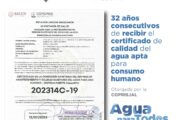 Otorgan a SEAPAL la 32 Certificación a la Calidad del Agua