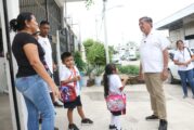 Profe Michel encabezó recorrido por diversas colonias afectadas