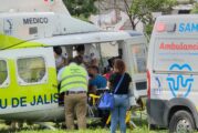 Trasladan de urgencia vía aérea a un menor a Guadalajara