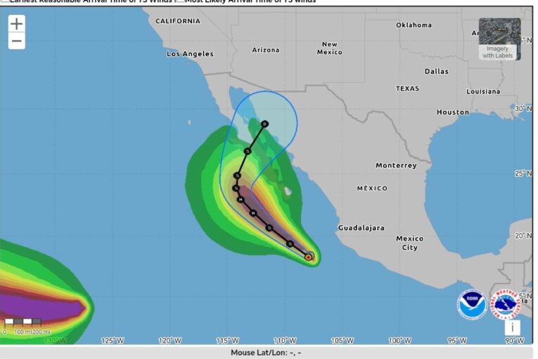 Tormenta tropical Lorena dejó lluvias intensas, pero no representa riesgo para la región