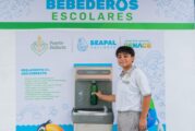 Arranca alcalde programa de bebederos escolares