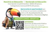 Vallartenses podrán estudiar licenciaturas y posgrados con colegiaturas accesibles