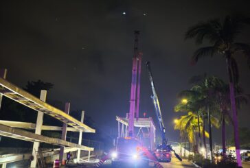 Avanza colocación del puente peatonal en el Nodo Vial de Las Juntas pese a retrasos en la obra
