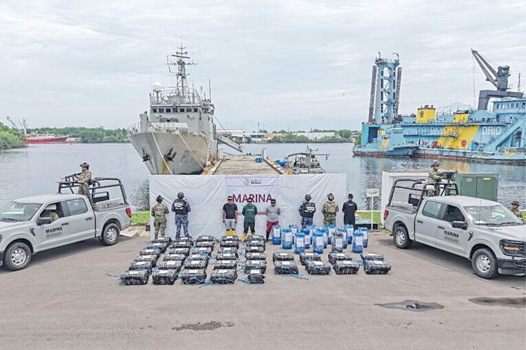 Cocaína decomisada en Chiapas por la Marina