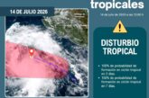 Disturbio tropical se posiciona al suroeste de la franja costera de Michoacán, Colima y Jalisco