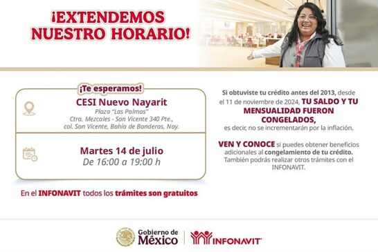 Infonavit extiende su horario de atención en sus oficinas de Bahía de Banderas