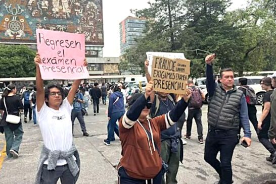 Protestan en Ciudad Universitaria por presunto fraude en examen de la UNAM