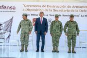 Salvador Zamora acude a destrucción de más de 500 armas de fuego aseguradas en Jalisco