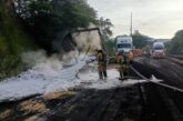 Reabren parcialmente la circulación tras accidente con material químico en Plan de Barrancas