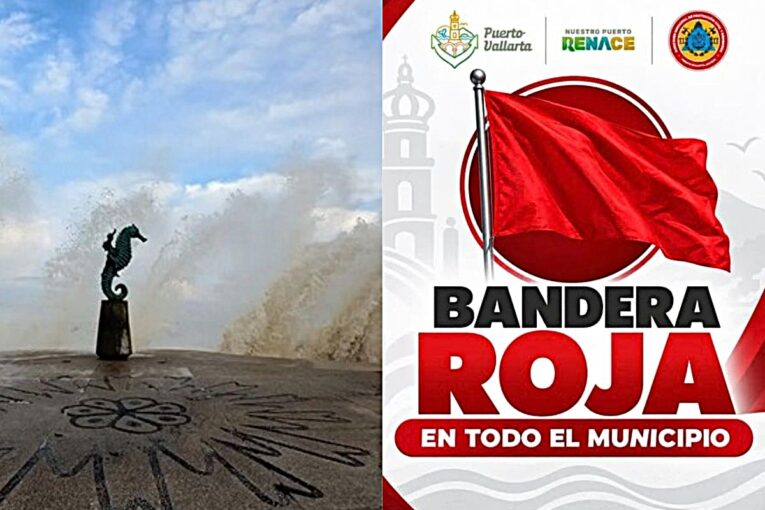 Bandera roja en Puerto Vallarta