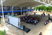 Entrega Luis Munguía domo en primaria de Ecoterra