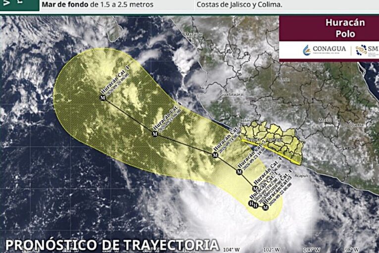 mapa del huracán "Polo" en el Pacífico Mexicano, septiembre 2026
