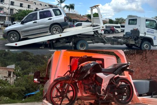Policías aseguran camioneta y motocicleta robadas en Marina Vallarta y Ramblases